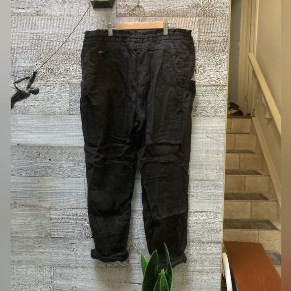 Wilfred | Allant Linen-Blend Cropped Pants - 10, Black - Picture 4 of 9